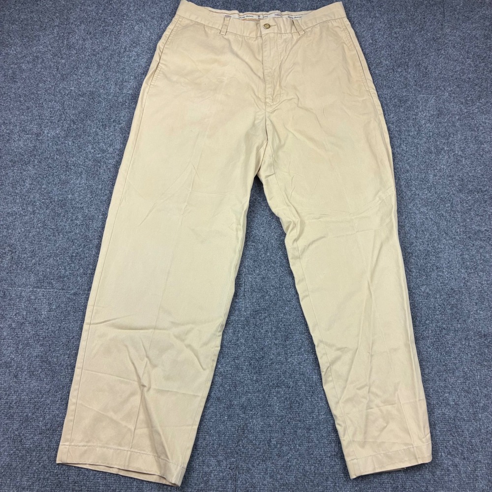 Tommy Bahama Relax Chino Pants Mens Size W34 Khaki Tencel Cotton Straight Leg